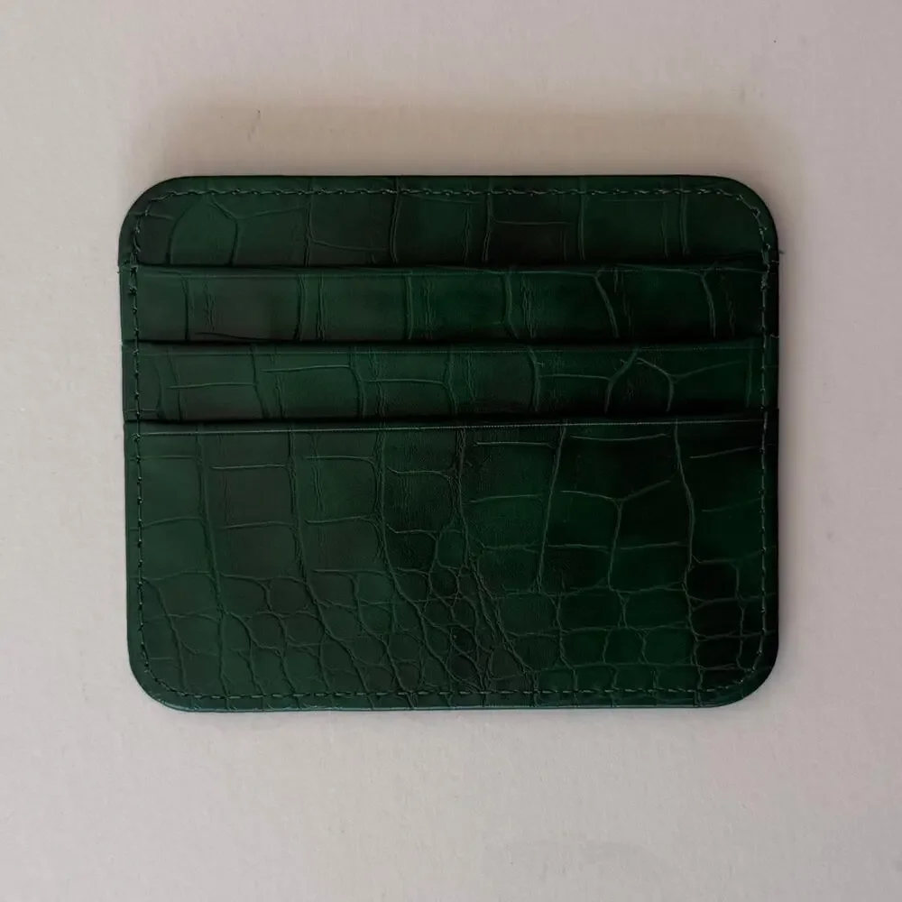 Green vintage crocodile print